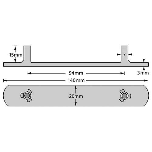 GTA Montageset E, extra flache Montagebrücke – für den GTA Adapter