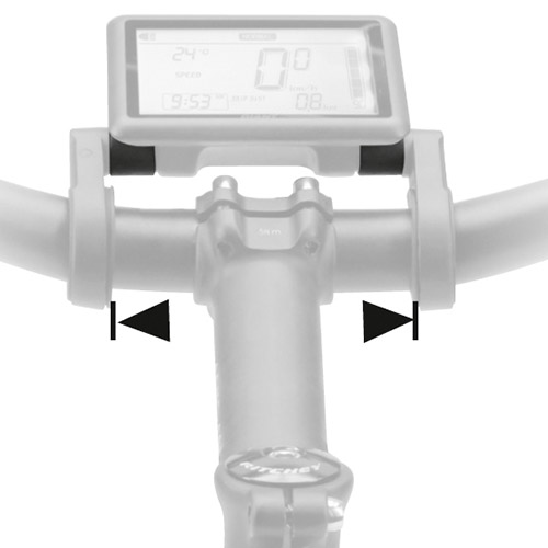 Display Spacer, e-Bike Display Yamaha und Lenkeradapter gleichzeitig montiert