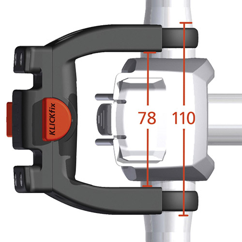 Lenker Adapter E, zusätzlich zum (Bosch) e-Bike Display montierbar Ø 22-26mm, Ø 31,8mm