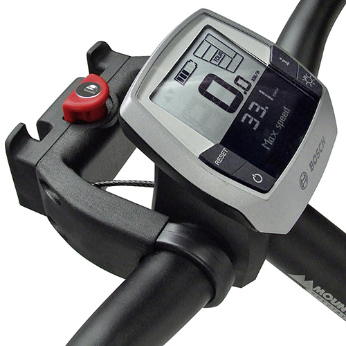 Lenker Adapter E mit Schloss, zusätzlich zum (Bosch) e-Bike Display montierbar Ø 22-26mm, Ø 31,8mm