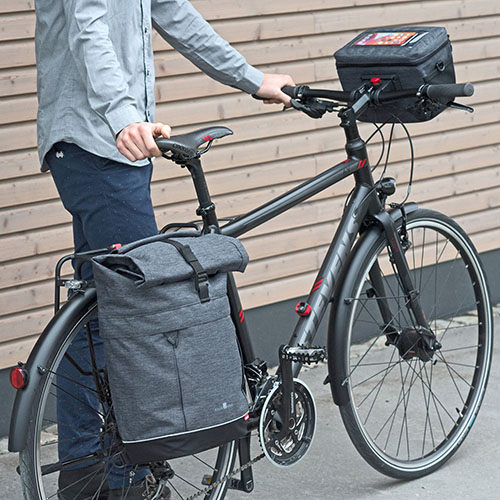 Freepack Switch, Variabler Rucksack und Fahrradtasche für Gepäckträger in einem