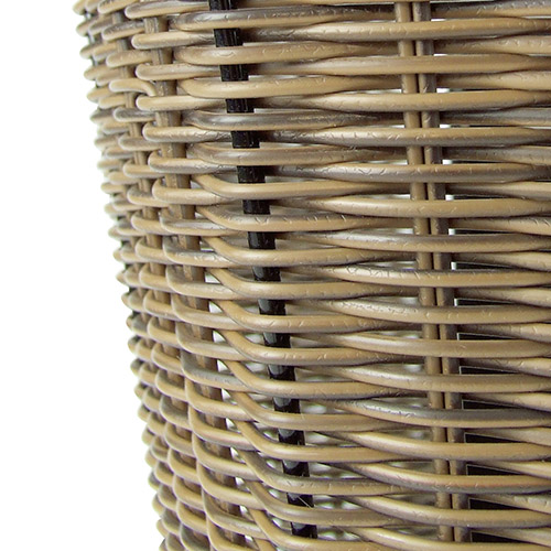 Structura, plaited handlebar basket with hight adjustable adapterplate