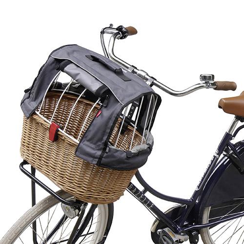 Panier Doggy Plus, panier chien avec capuche – pour porte-bagages et porte bagages avant  9-40cm et Ø 10-16mm
